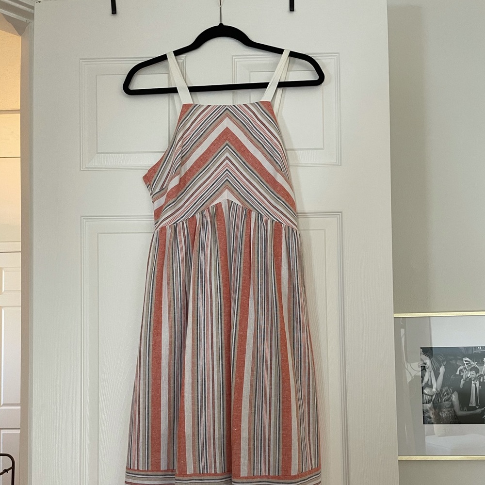 Striped linen dress